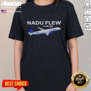 Nice United Flight 1584 Nadu tee for ladies, featuring a stylish design perfect for travel enthusiasts.